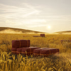 Haybale Lounge Chair with Footstool