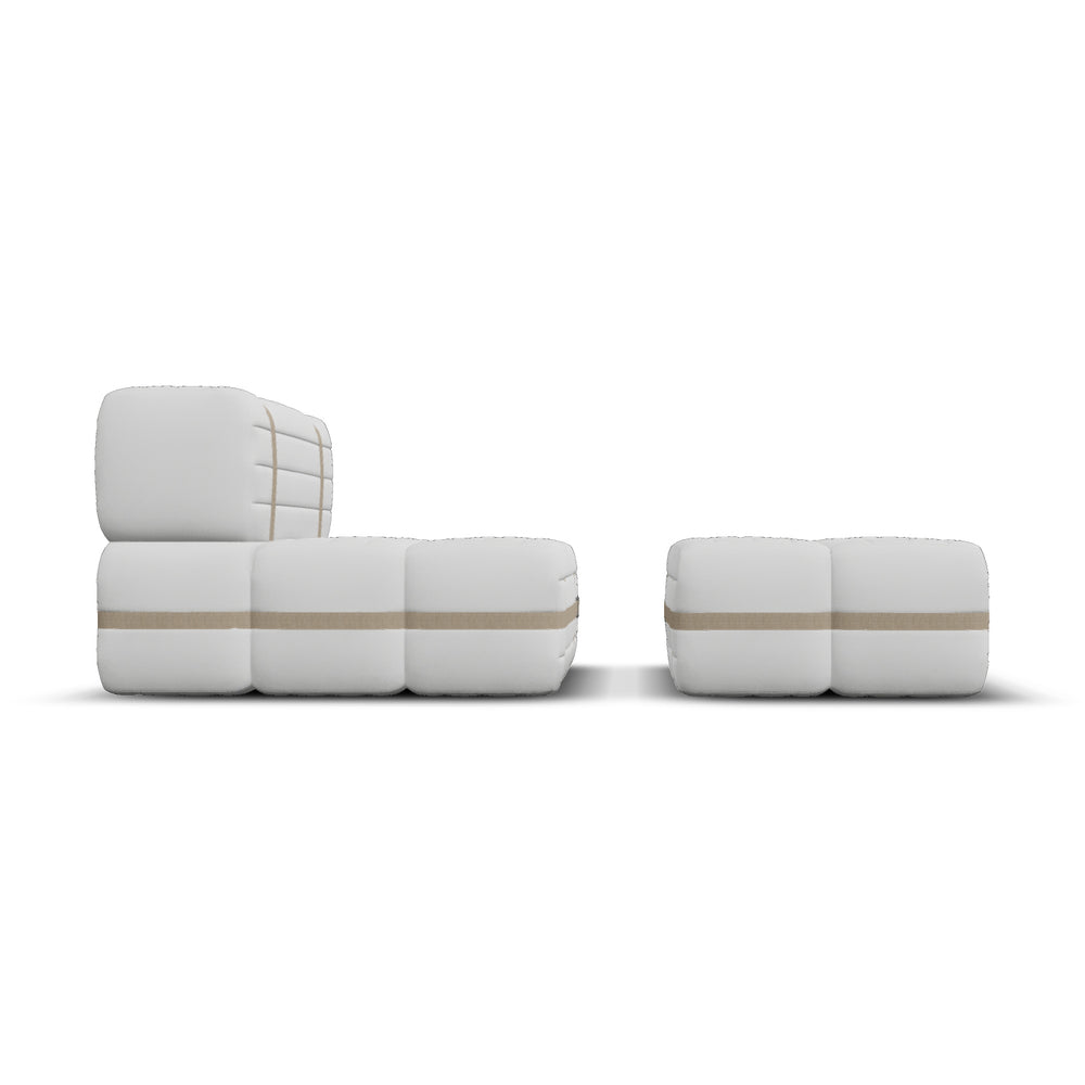 Haybale Lounge Chair with Footstool