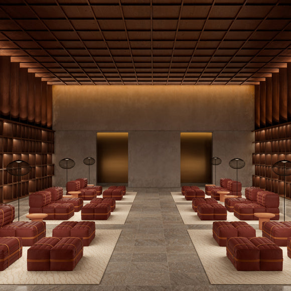 Haybale Lounge Chair with Footstool