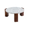 Gogan Round Coffee Table  option Carrara Marble