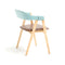 Mathilda Stackable Dining Chair  option Cire Blush Leather (B0218) / Divina 3 836 Light Blue (A0937)