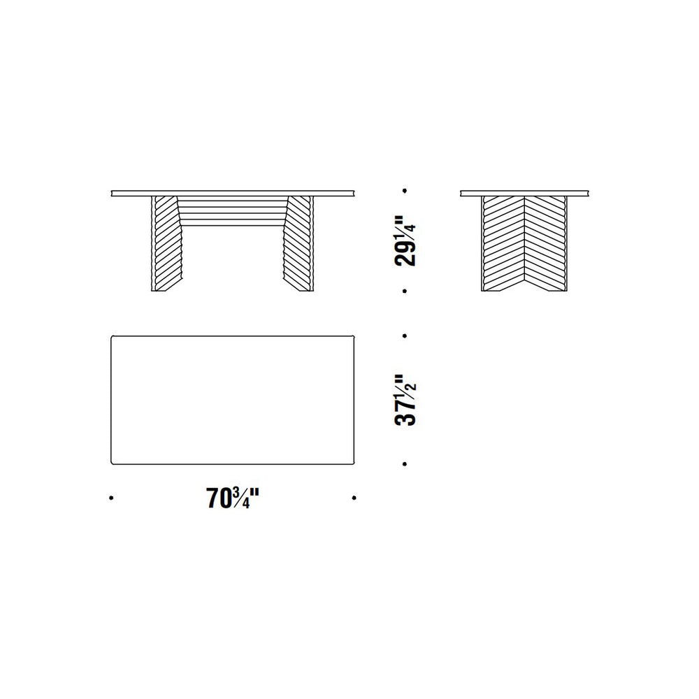 Rows Diagonal Dining Table