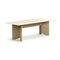 Rows Diagonal Dining Table with Glass Top  option Sand / Natural