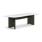 Rows Diagonal Dining Table with Marble Top  option Cipollino / Forest Green