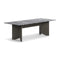 Rows Diagonal Dining Table with Marble Top  option Grigio Carnico / Coal Grey