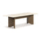 Rows Diagonal Dining Table with Marble Top  option Travertino / Cinnamon