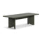 Rows Diagonal Dining Table  option Forest Green