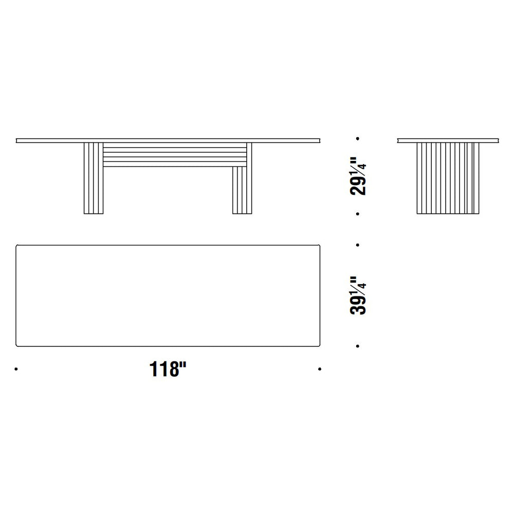 Rows Vertical Dining Table
