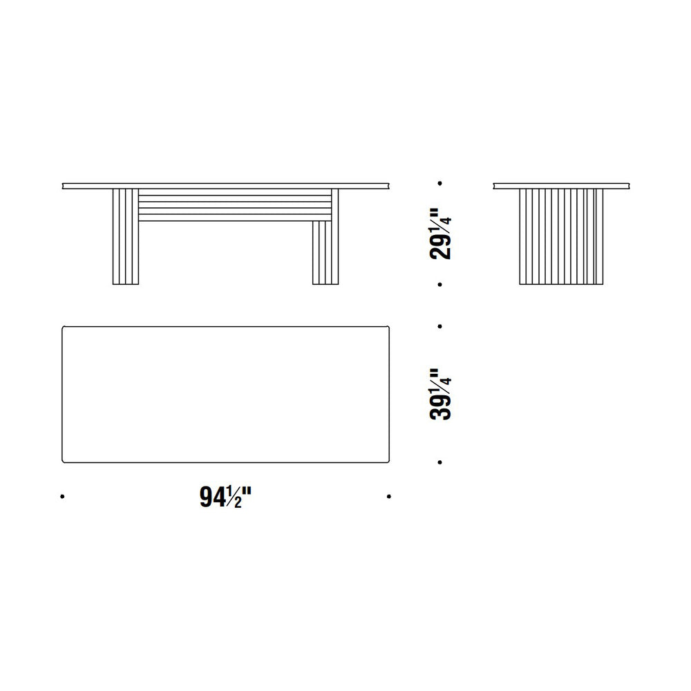 Rows Vertical Dining Table
