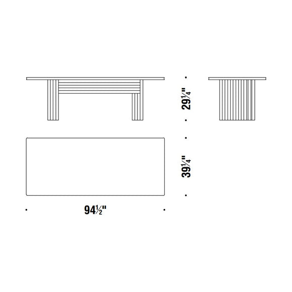 Rows Vertical Dining Table