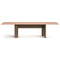Rows Vertical Dining Table with Glass Top  option Amber / Cinnamon
