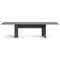 Rows Vertical Dining Table with Glass Top  option Black / Coal Grey