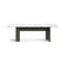 Rows Vertical Dining Table with Marble Top  option Cipollino / Forest Green