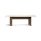 Rows Vertical Dining Table with Marble Top  option Travertino / Cinnamon