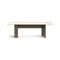 Rows Vertical Dining Table with Marble Top  option Travertino / Taupe
