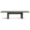 Rows Vertical Dining Table  option Forest Green