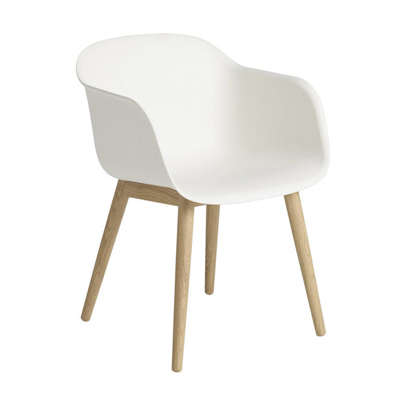 Recycled Plastic Fiber Armchair - Wood Base