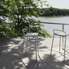 Linear Steel Outdoor Stool