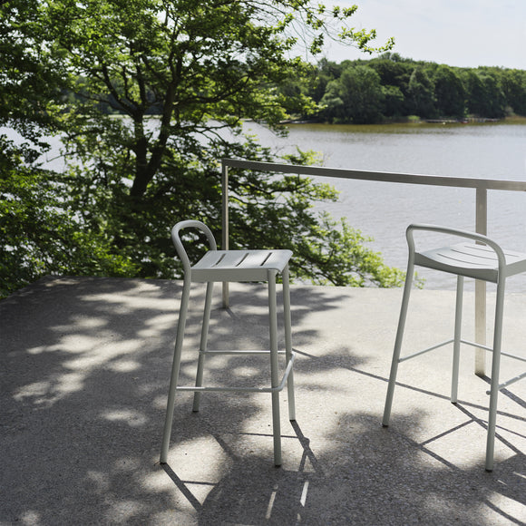 Linear Steel Outdoor Stool