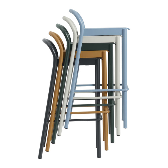 Linear Steel Outdoor Stool