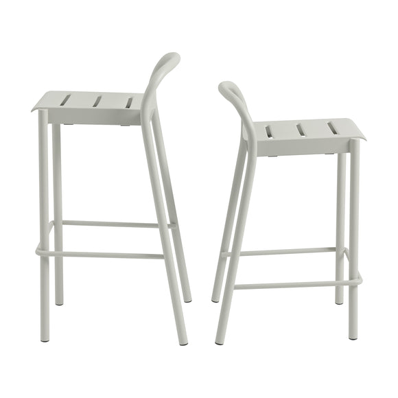 Linear Steel Outdoor Stool