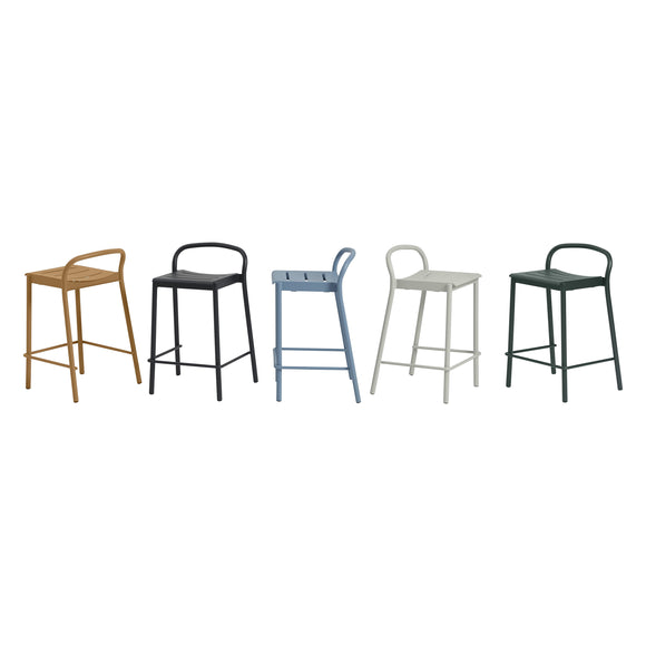 Linear Steel Outdoor Stool
