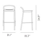 Linear Steel Outdoor Stool