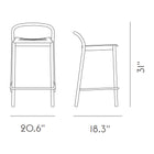 Linear Steel Outdoor Stool