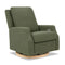 Crewe Electronic Recliner and Swivel Glider  option Olive Boucle with Light Wood Base