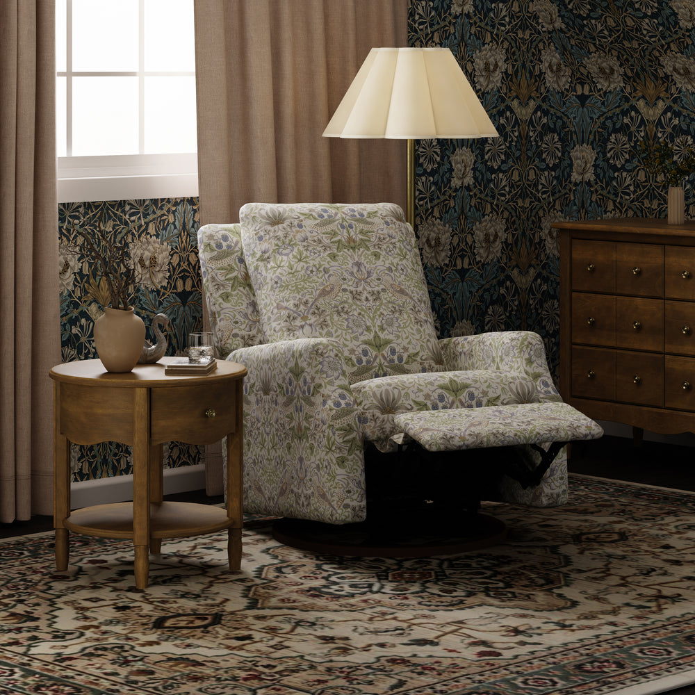 Morris & Co. x Namesake Crewe Recliner and Swivel Glider with Wood Base