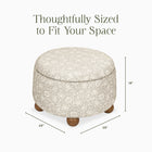 Morris & Co. x Namesake Tuffet Storage Ottoman with Dark Wood Base