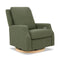 Crewe Electronic Recliner and Swivel Glider  option Olive Boucle with Light Wood Base