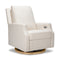 Crewe Electronic Recliner and Swivel Glider  option Performance Cream Eco-Weave with Light Wood Base