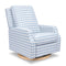 Crewe Recliner and Swivel Glider with Wood Base  option Blue Gingham