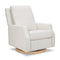 Crewe Recliner and Swivel Glider with Wood Base  option Fog Chatham Stripe Performance Eco-Weave