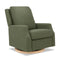 Crewe Recliner and Swivel Glider with Wood Base  option Olive Boucle