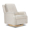 Crewe Recliner and Swivel Glider with Wood Base  option Tan Gingham