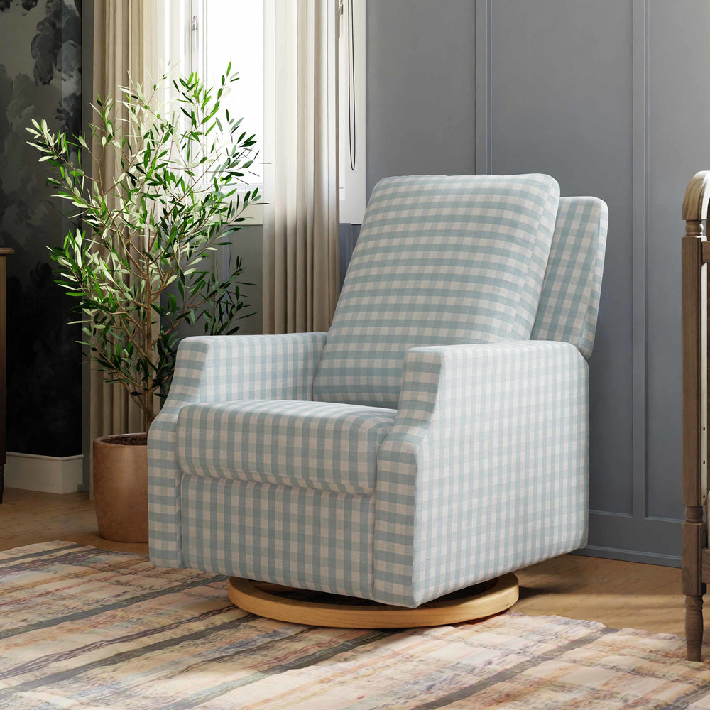 Crewe Recliner and Swivel Glider with Wood Base