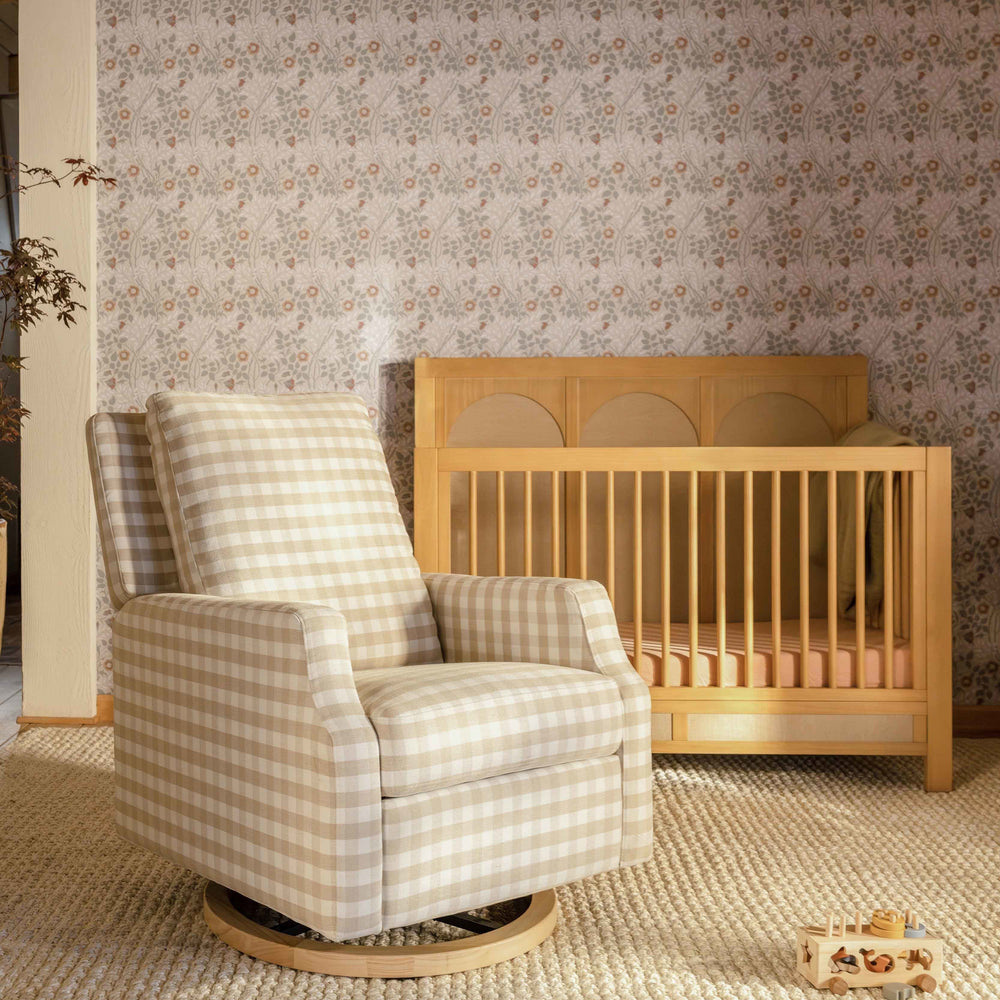 Crewe Recliner and Swivel Glider with Wood Base