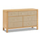 Eloise 7-Drawer Dresser  option Honey and Performance Sand Eco-Weave