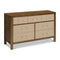 Eloise 7-Drawer Dresser  option Natural Walnut and Performance Sand Eco-Weave