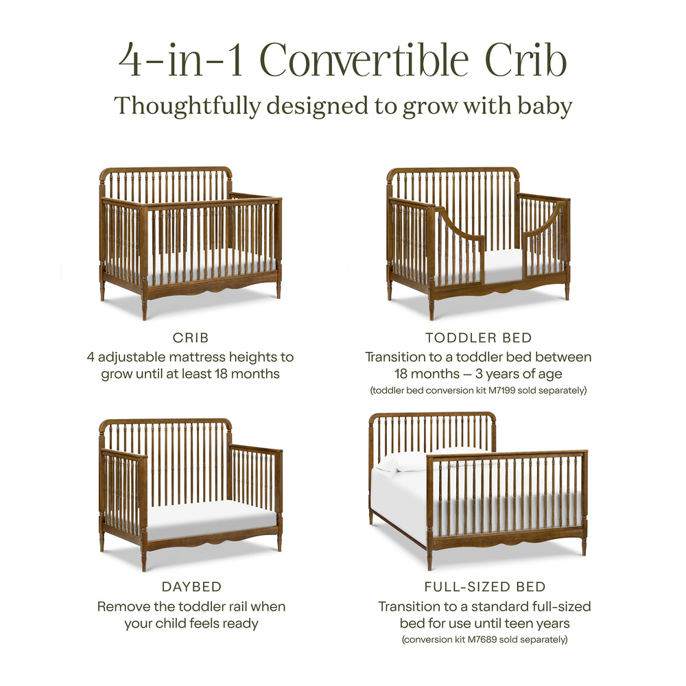 Liberty 4-in-1 Convertible Spindle Crib