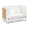 Marin with Cane 3-in-1 Convertible Crib  option Warm White / Honey Cane