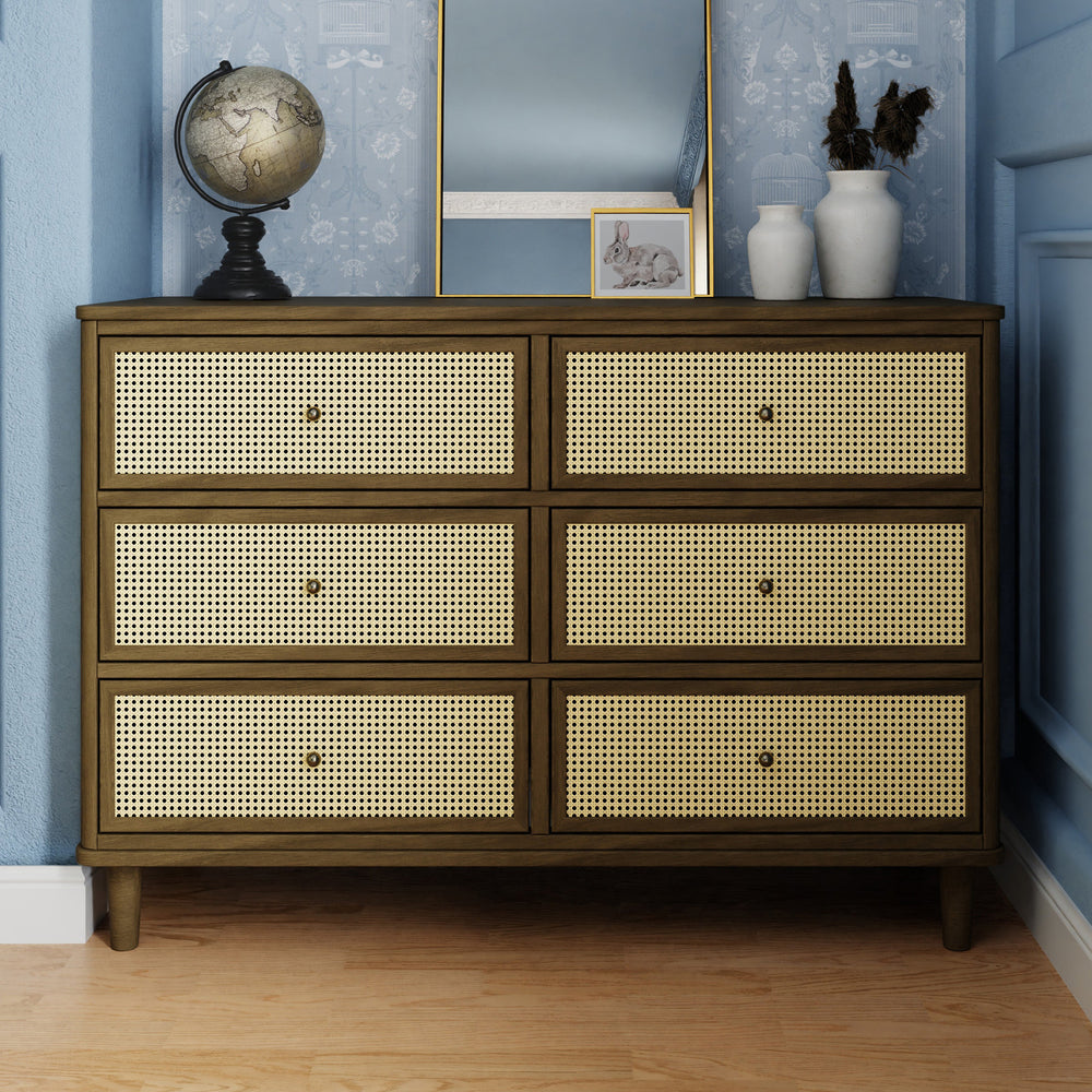 Marin with Cane 6 Drawer Dresser