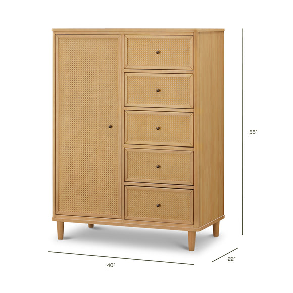 Marin Dresser with Cane Chifforobe