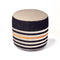 Kilim Black Pouf  option Beige/Black/Tan/White