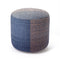 Shade Outdoor Pouf  option Blue/Antique Brass / Small: 15.4 in diameter