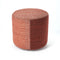 Shade Outdoor Pouf  option Peacoat/Terracotta / Small: 15.4 in diameter