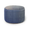 Shade Pouf  option Blue/Antique Brass / Medium: 23.6 in diameter