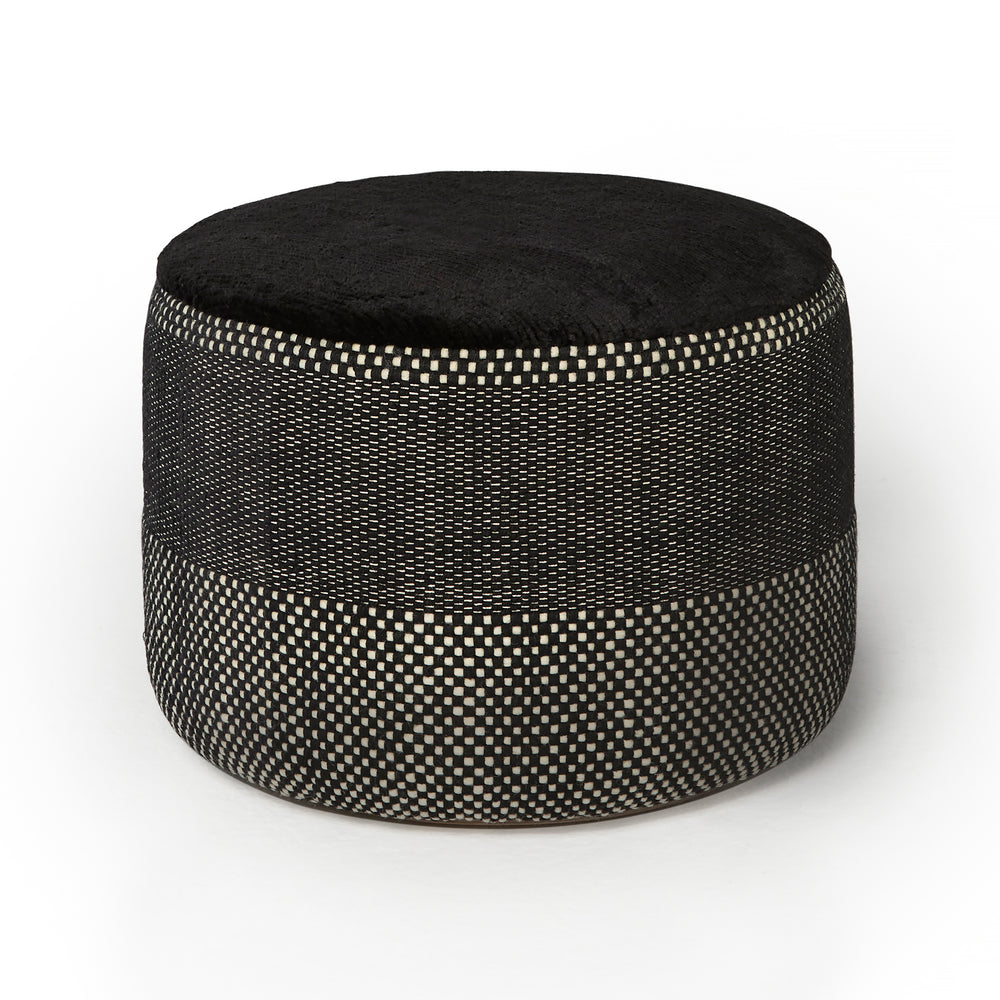 Tres Persian Black Pouf